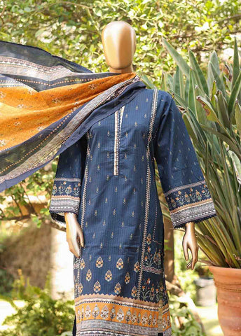 Bin Saeed Fabric - SMLF-PR-0662 - 3 Piece Printed Stitched Suit