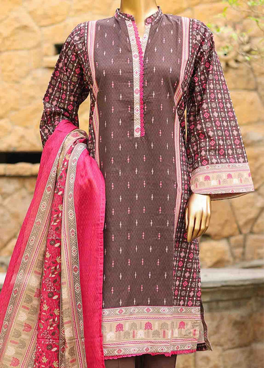 SMLF-PR-0665 - 3 Piece Printed Stitched Suit