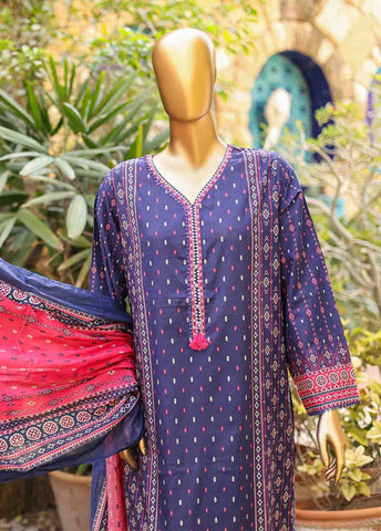 Bin Saeed Fabric - SMLF-PR-0668 - 3 Piece Printed Stitched Suit