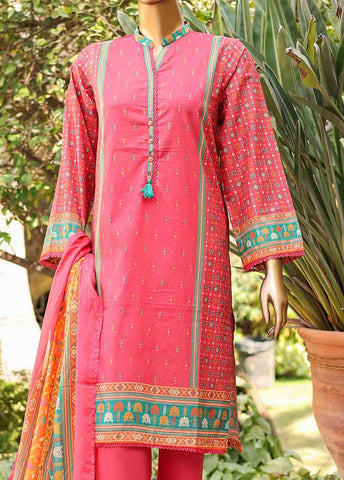 Bin Saeed Fabric - SMLF-PR-0670 - 3 Piece Printed Stitched Suit
