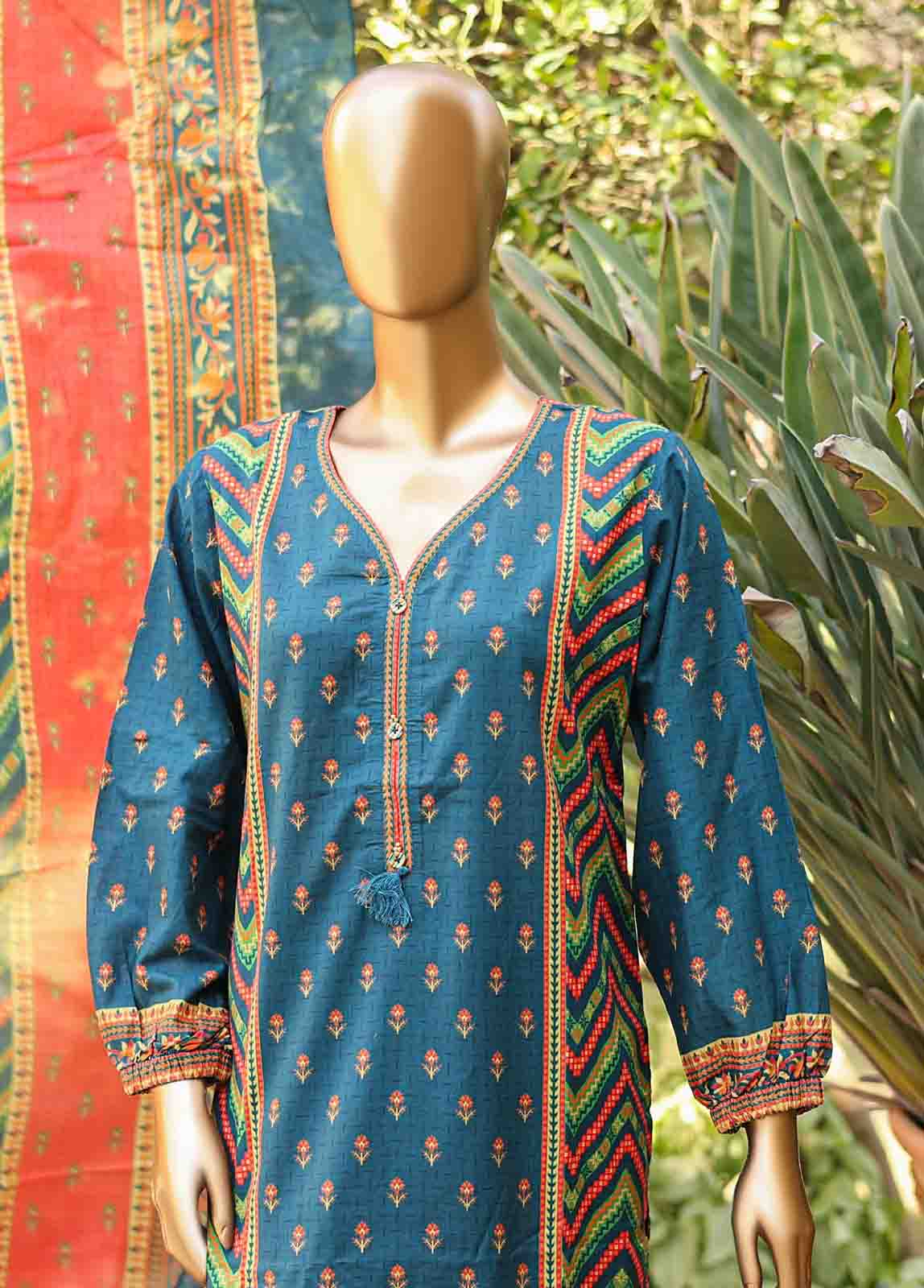Bin Saeed Fabric - SMLF-PR-0671 - 3 Piece Printed Stitched Suit
