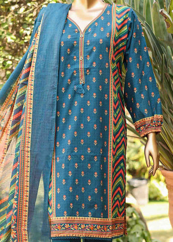 Bin Saeed Fabric - SMLF-PR-0671 - 3 Piece Printed Stitched Suit