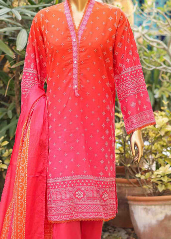 Bin Saeed Fabric - SMLF-PR-0674 - 3 Piece Printed Stitched Suit