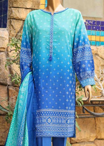 Bin Saeed Fabric - SMLF-PR-0675 - 3 Piece Printed Stitched Suit