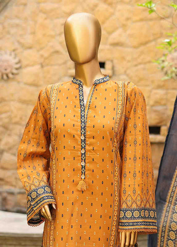 Bin Saeed Fabric - SMLF-PR-0676 - 3 Piece Printed Stitched Suit