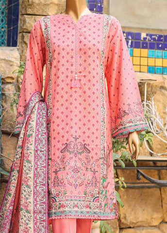 Bin Saeed Fabric - SMLF-PR-0677 - 3 Piece Printed Stitched Suit