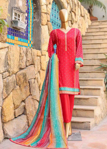 Bin Saeed Fabric - SMLF-PR-0680 - 3 Piece Printed Stitched Suit
