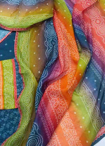 Bin Saeed Fabric - SMLF-PR-0681- 3 Piece Printed Stitched Suit