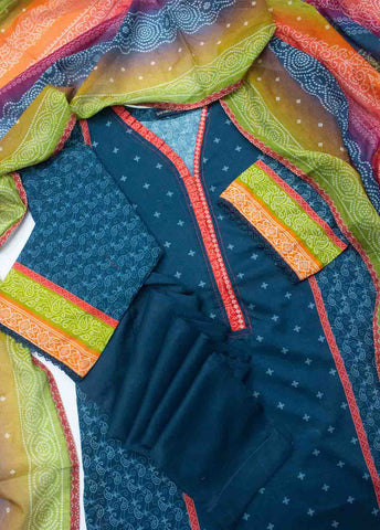 Bin Saeed Fabric - SMLF-PR-0681- 3 Piece Printed Stitched Suit