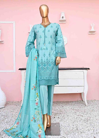 Bin Saeed Fabric - SMLF-ck-373-3 Piece Chikankari Stitched Suit