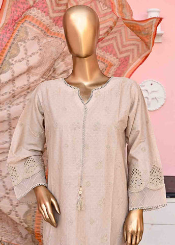 Bin Saeed Fabric - SMLF-ck-374-3 Piece Chikankari Stitched Suit
