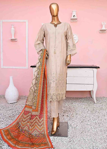 Bin Saeed Fabric - SMLF-ck-374-3 Piece Chikankari Stitched Suit
