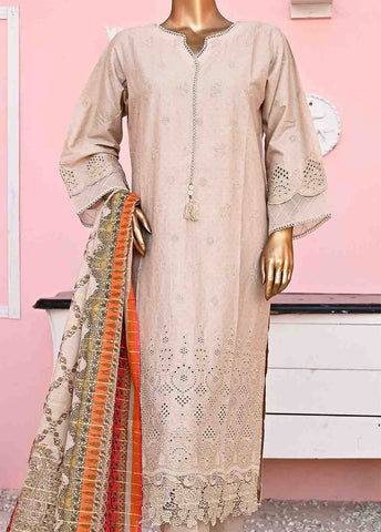 Bin Saeed Fabric - SMLF-ck-374-3 Piece Chikankari Stitched Suit