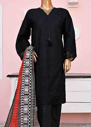 Bin Saeed Fabric - SMLF-ck-400-B-3 Piece Chikankari Stitched Suit
