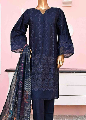 Bin Saeed Fabric - SMLF-ck-409-3 Piece Chikankari Stitched Suit