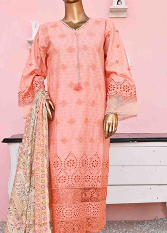 Bin Saeed Fabric - SMLF-ck-424-B-3 Piece Chikankari Stitched Suit