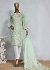 SMLS-0484-CB- 3 Piece Embroidered Stitched Suit