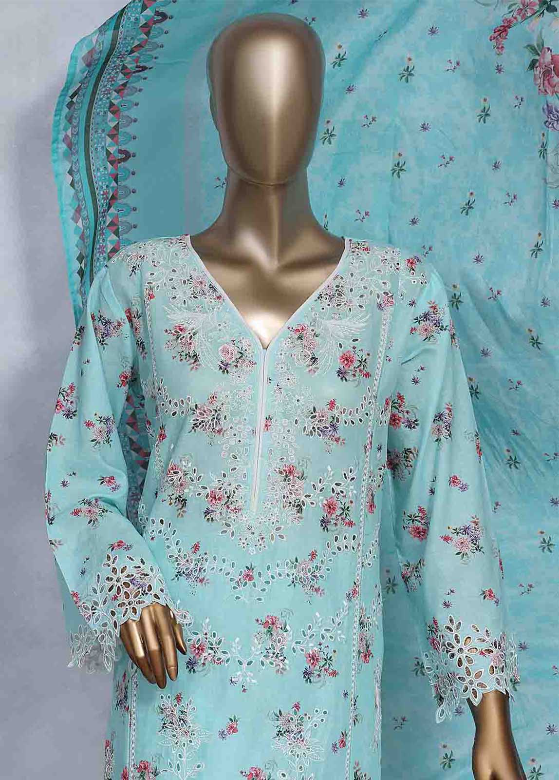 Bin Saeed Fabric - SMLS-0488-CB- 3 Piece Embroidered Stitched Suit