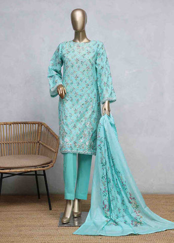 Bin Saeed Fabric - SMLS-0494-CB- 3 Piece Embroidered Stitched Suit