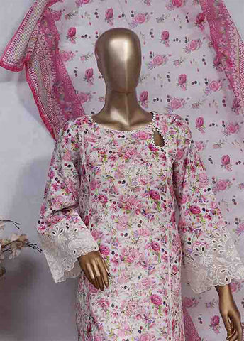 Bin Saeed Fabric - SMLS-0495-CB- 3 Piece Embroidered Stitched Suit
