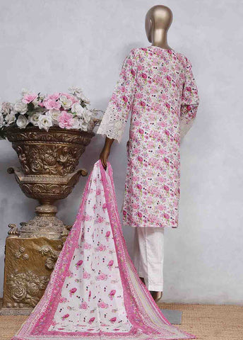 SMLS-0495-CB- 3 Piece Embroidered Stitched Suit