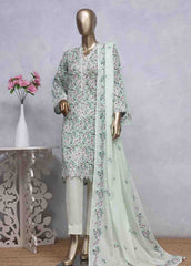 SMLS-0497-CB- 3 Piece Embroidered Stitched Suit