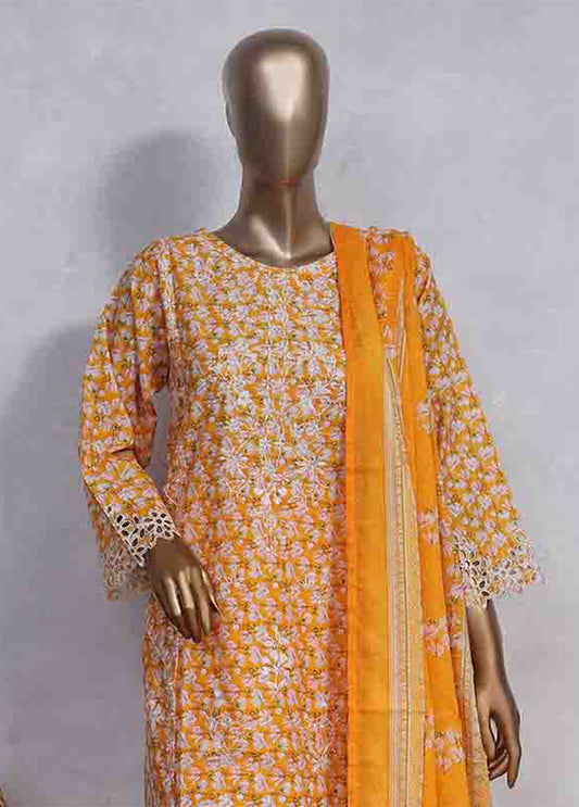 SMLS-0499-CB- 3 Piece Embroidered Stitched Suit