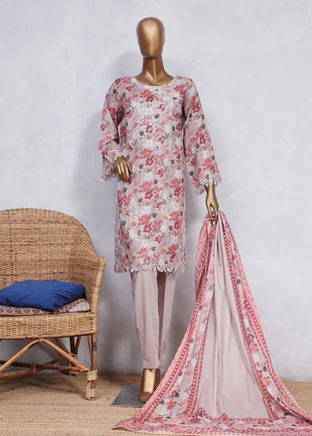 Bin Saeed Fabric - SMLS-0505-CB- 3 Piece Embroidered Stitched Suit