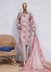 SMLS-0505-CB- 3 Piece Embroidered Stitched Suit