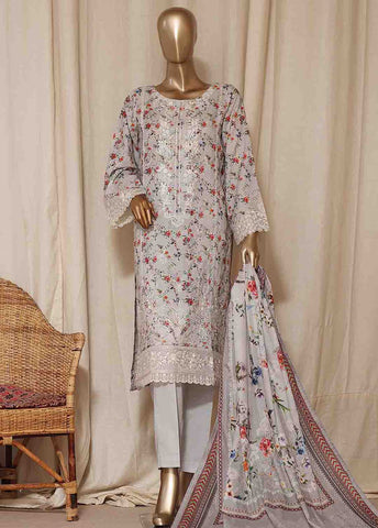 Bin Saeed Fabric - SMLS-0506-CB- 3 Piece Embroidered Stitched Suit