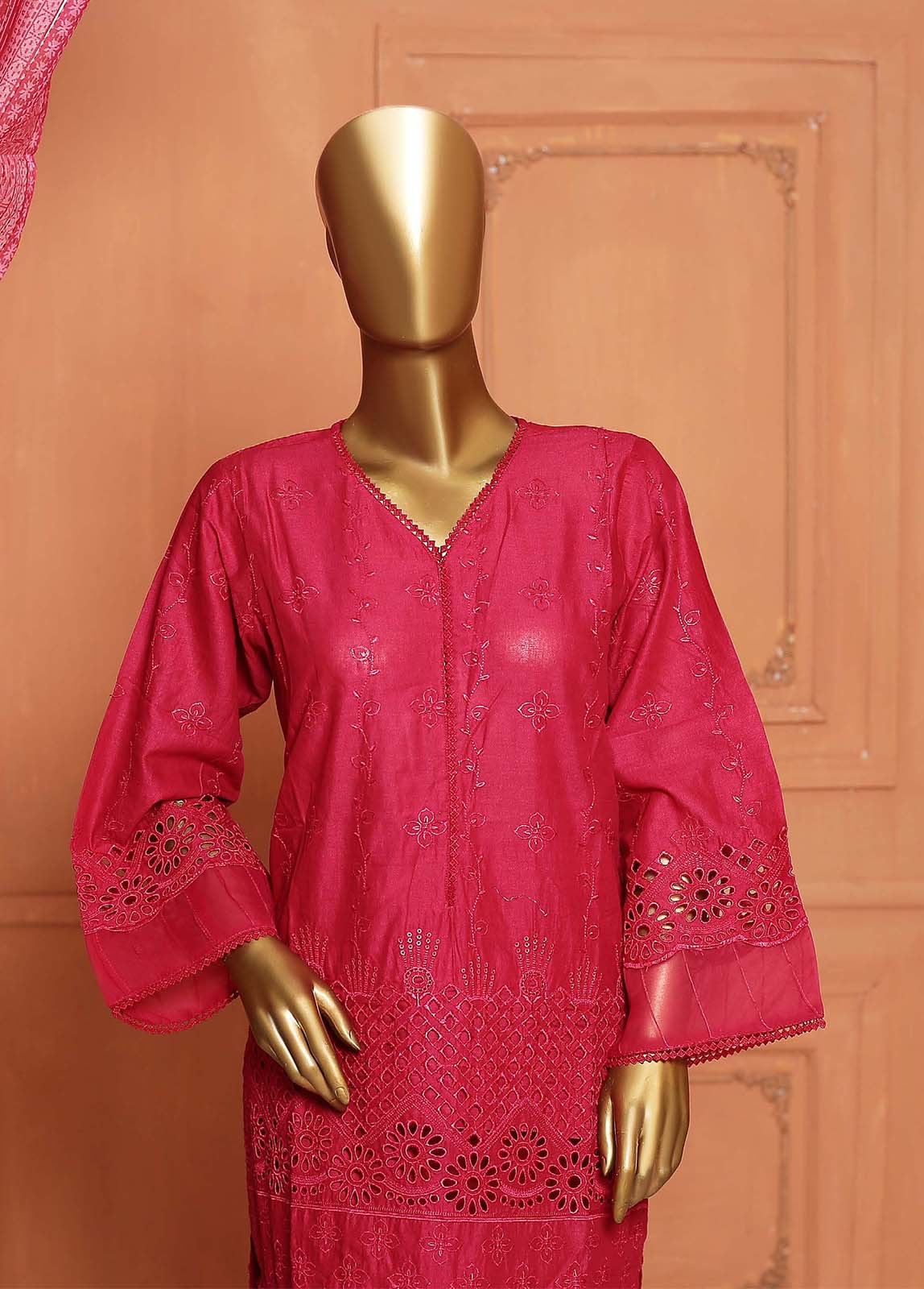 Bin Saeed Fabric - SMLS-31-TF- 3 Piece Chikankari Stitched Suit