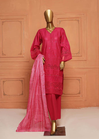 Bin Saeed Fabric - SMLS-31-TF- 3 Piece Chikankari Stitched Suit