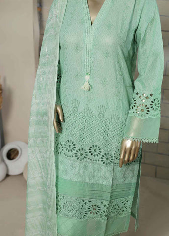 Bin Saeed Fabric - SMLS-40-TF- 3 Piece Chikankari Stitched Suit