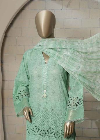 Bin Saeed Fabric - SMLS-40-TF- 3 Piece Chikankari Stitched Suit