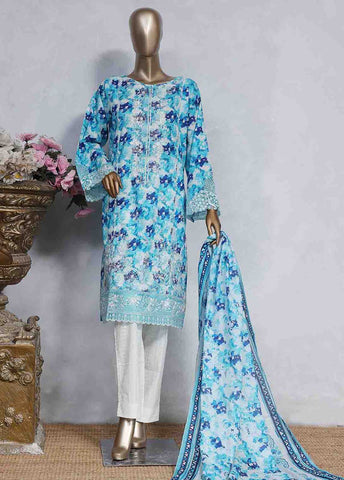 Bin Saeed Fabric - SMLS-487-CB- 3 Piece Embroidered Stitched Suit