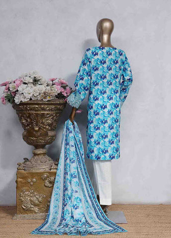 Bin Saeed Fabric - SMLS-487-CB- 3 Piece Embroidered Stitched Suit