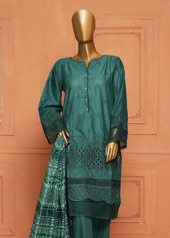 Bin Saeed Fabric - SMLS-49-TF- 3 Piece Chikankari Stitched Suit