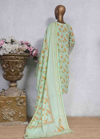 Bin Saeed Fabric - SMLS-498-CB- 3 Piece Embroidered Stitched Suit