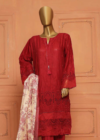 Bin Saeed Fabric - SMLS-50-TF- 3 Piece Chikankari Stitched Suit
