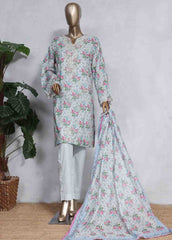 SMLS-507-CB- 3 Piece Embroidered Stitched Suit