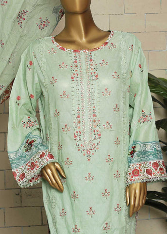 Bin Saeed Fabric - SMLS-58-ED- 3 Piece Embroidered Stitched Suit
