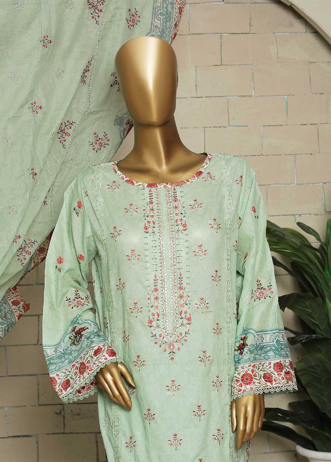Bin Saeed Fabric - SMLS-58-ED- 3 Piece Embroidered Stitched Suit