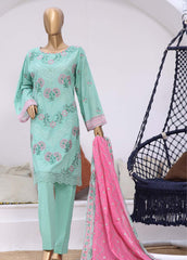 SMLS-63-ED- 3 Piece Embroidered Stitched Suit