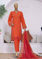 SMLS-64-ED- 3 Piece Embroidered Stitched Suit