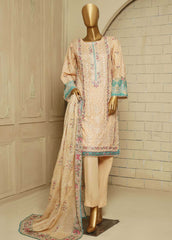 SMLS-71-ED- 3 Piece Embroidered Stitched Suit