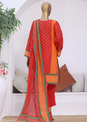 SMLS-75-ED- 3 Piece Embroidered Stitched Suit
