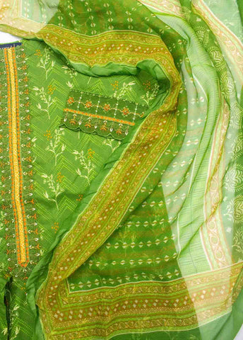 Bin Saeed Fabric - SMLSTF-010- 3 Piece Embroidered Stitched Suit