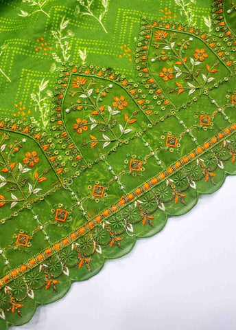 Bin Saeed Fabric - SMLSTF-010- 3 Piece Embroidered Stitched Suit