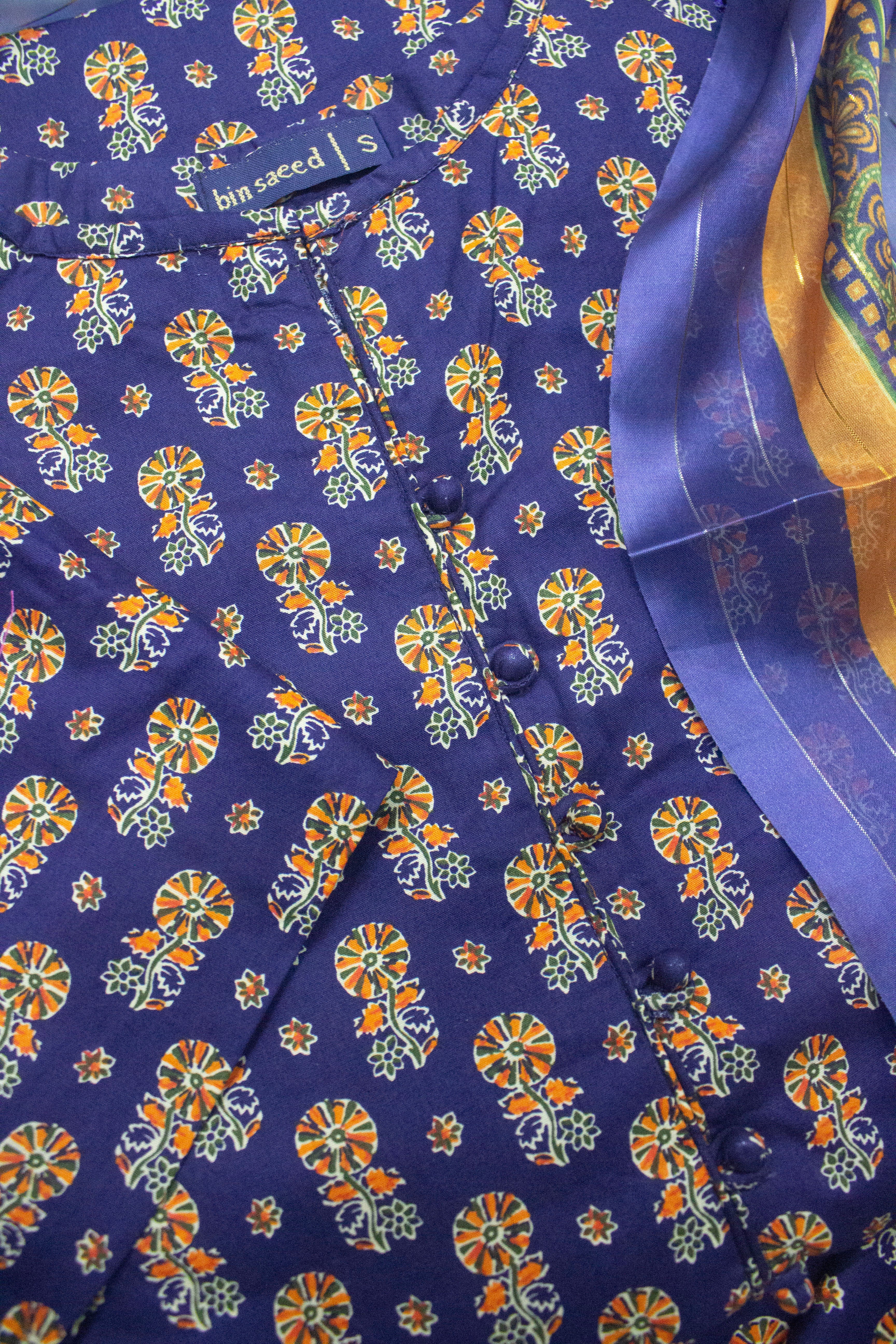 Bin Saeed Fabric - SMLSTF-015 - 3 Piece Printed Cotton Suit