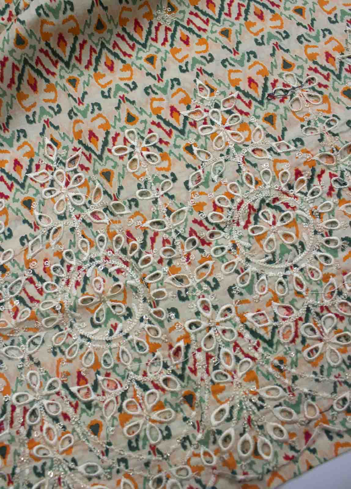 Bin Saeed Fabric - SMLSTF-021- 3 Piece Embroidered Stitched Suit